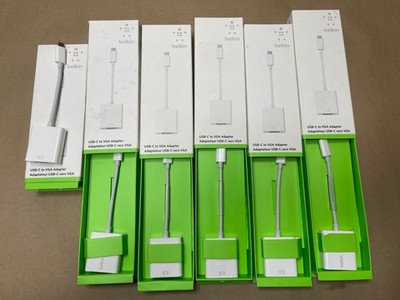 6x Lot Authentic Belkin USB-C to VGA Adapter Adaptor