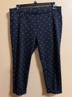 TIME AND TRU CROP LEGGINGS JEGGINGS SZ XL (16-18) BLACK & WHITE DOTS PULL ON — photo 1