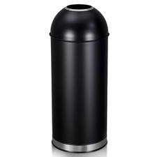 65L/17 Gallon Heavy Duty Stainless Steel Tall Commercial/Kitchen Trash Can, roun