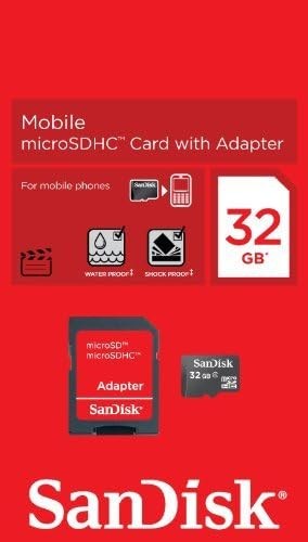SanDisk 32GB Class 4 MicroSD with microSDHC-SD Adapter, Black - Picture 3 of 6