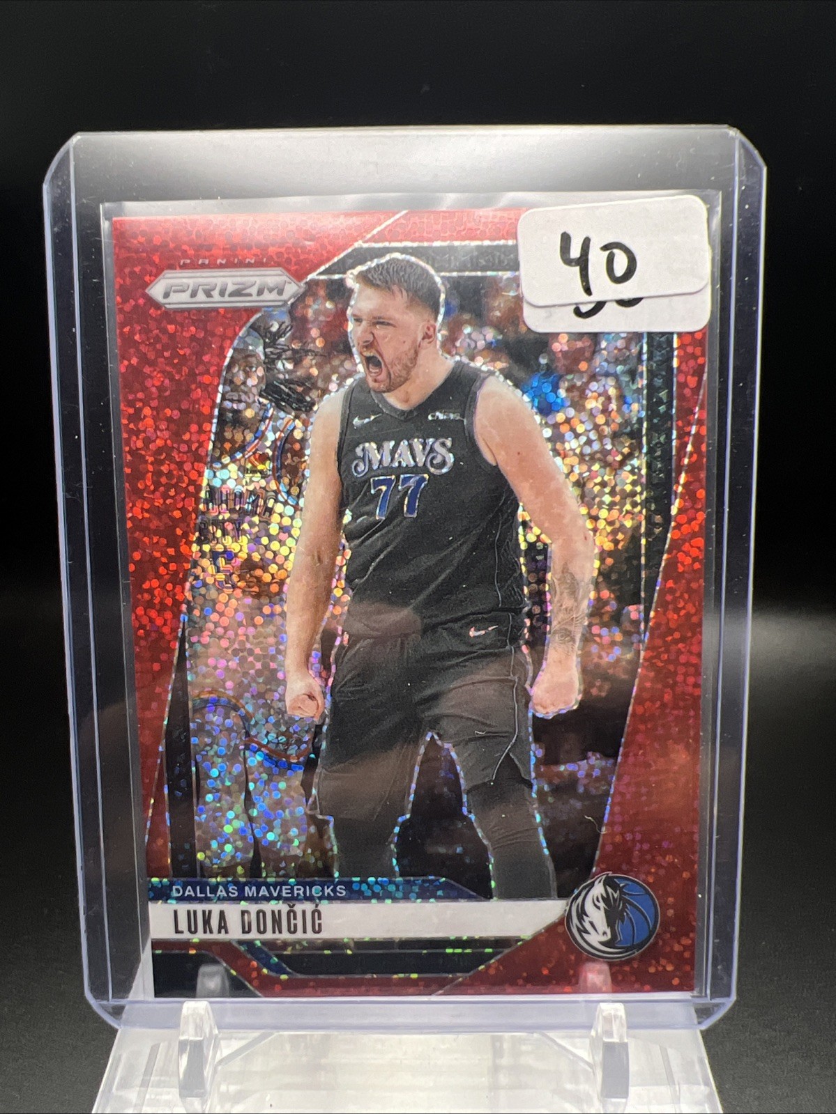 Luka Doncic 2024-25 Panini Prizm SSP Red Sparkle Mavericks #89 Lakers