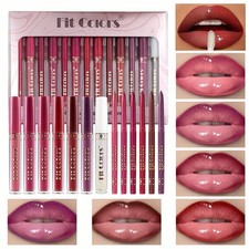 13-Piece Lip Gloss  Lip Liner Set Matte, Non-Transferring Lip Liner Waterproof