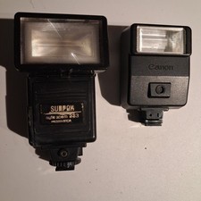 Canon Speedlite 155A Shoe Mount Flash For Canon Sunpak Auto Zoom 333 Lot 1 Ea.
