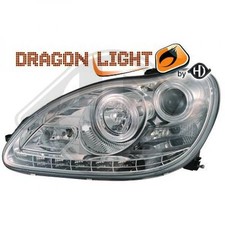 Diederichs Design Scheinwerfer Set 02-05 klarglas/chrom Led für Mercedes W220 0