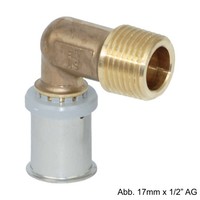 "Roth Ris ÜBergangswinkel 20 Mm X 1/2\" Ag, Messing"