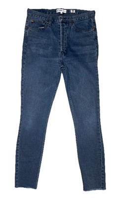 Re/Done High Rise Straight Legs Jeans Size 32 Button Fly  High Rise Ankle Crop
