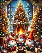 Christmas Paint by Numbers Kits for Adults, Painting by Numbers Kit Gnome, Gnome