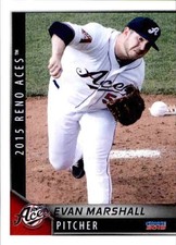 2015 Reno Aces Choice #18 Evan Marshall Sunnyvale California CA Baseball Card