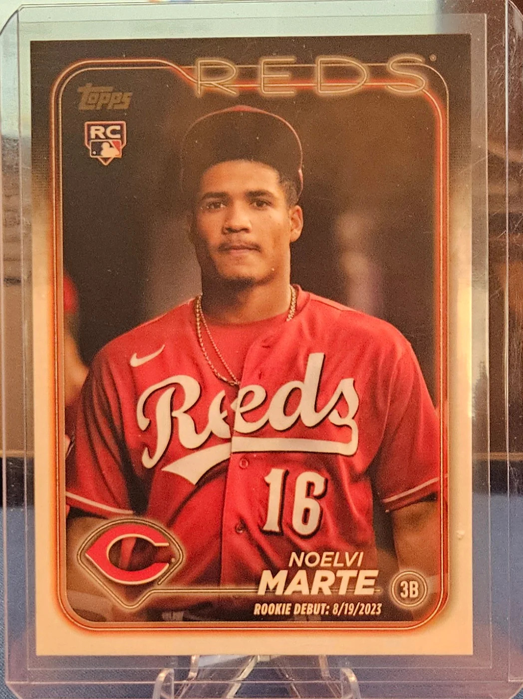 2024 Topps Update - Noelvi Marte #US187 - Golden Mirror Variation