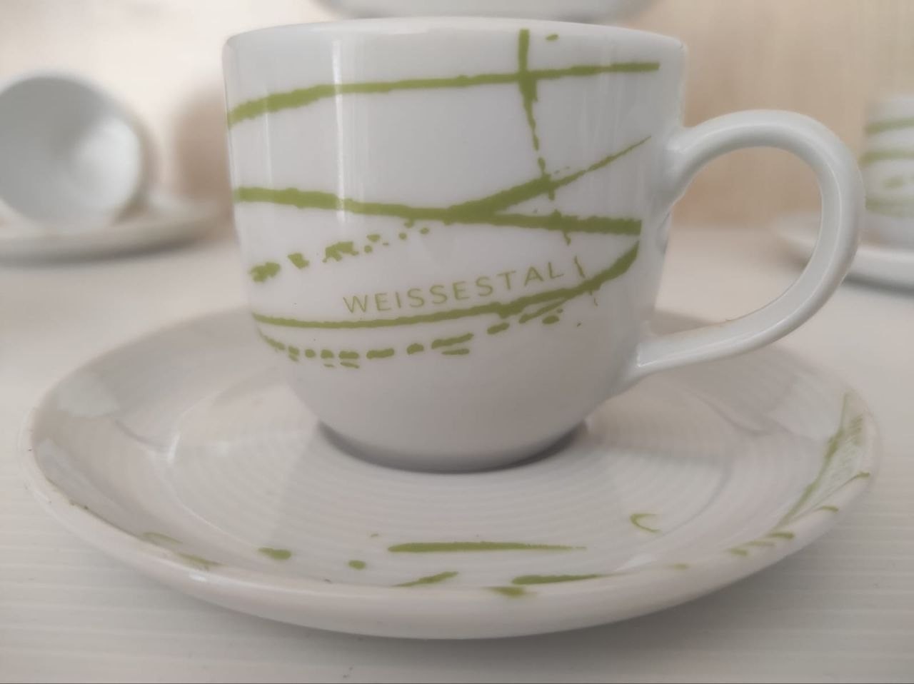 Weissestal Servizio Tazze da Caffè Picasso Verde 6 Pezzi Porcellana — foto 3