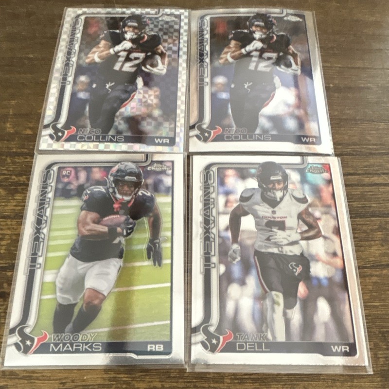 Panini 2025Chronicles Texans Update Series Rookie 4 Card Lot Nico Collins Dell