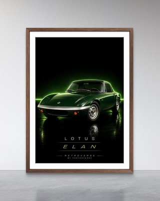 Lotus Elan | Retro Car Poster Print | RETROVERSE Garage Wall Art | Gift