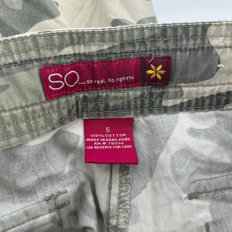 De colección y2k Mujer tiro bajo floral camuflaje TAN pierna ancha holgado cargo skater punk pantalones Foto 4 de 4