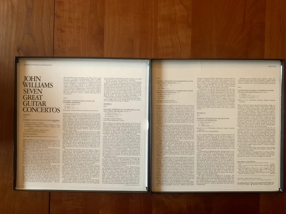 John Williams - Seven Great Guitar Concertos Vinyl (3LP) M3X 31508 Columbia - Image 3 of 4