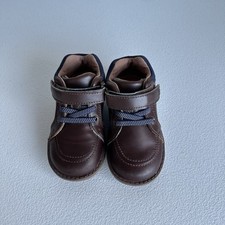 Stride Rite Boys Brown Leather Easy Boot Size 6W