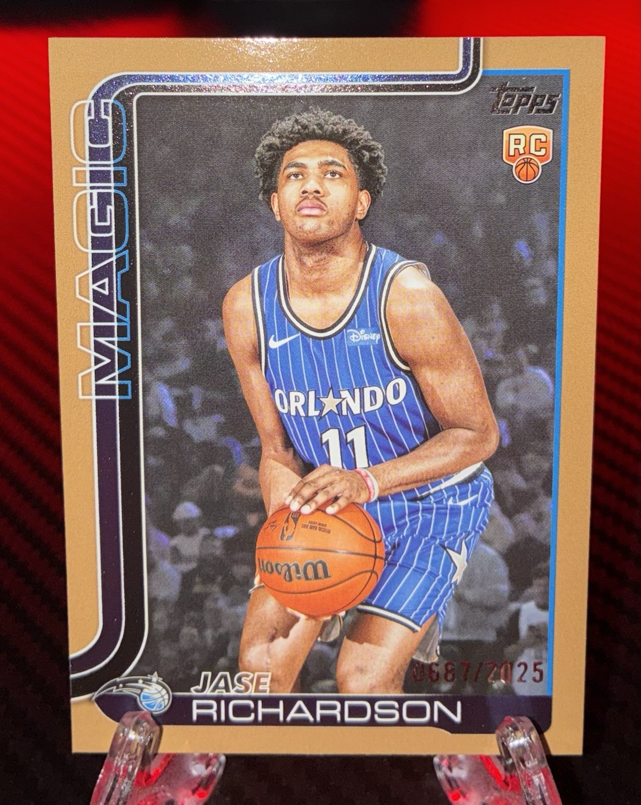 2025-26 Topps Flagship Rookie Gold /2025 Jase Richardson #225 Orlando Magic