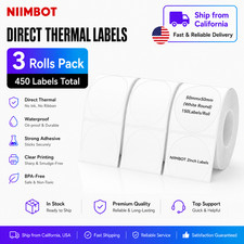 3PK NIIMBOT Label Maker Tape 50x50mm 1.97" Round Label Sticker for B1 B21 B3S