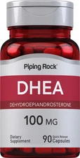 DHEA 100mg | 90 Capsules | Non-GMO, Gluten Free Supplement | by Piping Rock