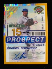 2024 Panini Prospect Edition YANQUIEL FERNADEZ Rookie GOLD PANDORA AUTO #1/3 RC