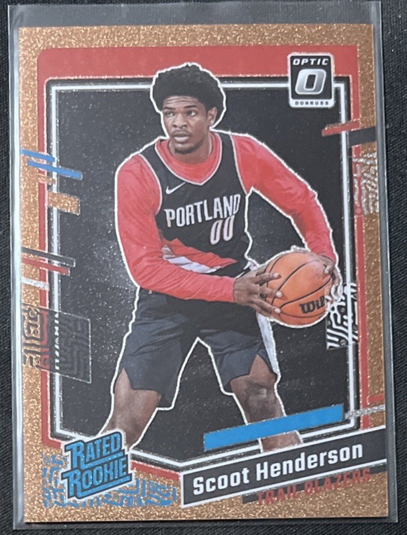 2023 Panini Donruss Optic SCOOT HENDERSON RC /99 BRONZE GLITTER TRAIL BLAZERS