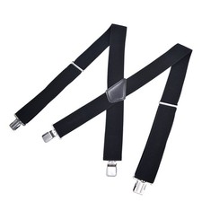 General Pants Cross X Shape Suspender Adjustable Strap Leather Crosspatch