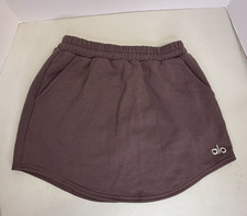 ALO Yoga High Waist Accolade Skort Skirt Size M Brown Athletic A Line