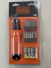 Image of Black & Decker Screwdriver Battery Operated Cordless 6V 19 Inserts 4 Battery