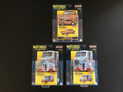 MATCHBOX MIX with ''GULF'' DIVCO MILK TRUCKS & 'SUNSET ROCKET' Henry J. GASSER