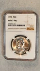1958 P NGC MS63 FBL FRANKLIN HALF UNCIRCULATED SILVER 50C Coin!