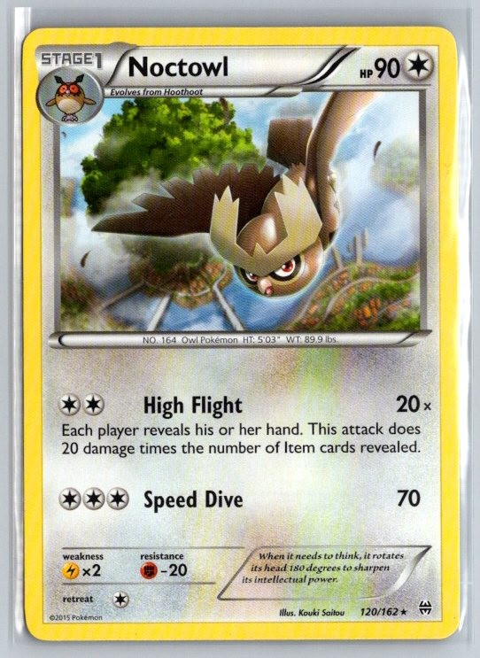 Noctowl 120/162 Rare BREAKthrough Pokemon Lightly Played