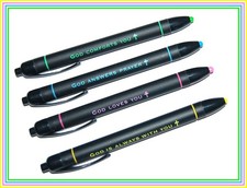 SET OF 4 DRY Bible Highlighters Pens No Bleed