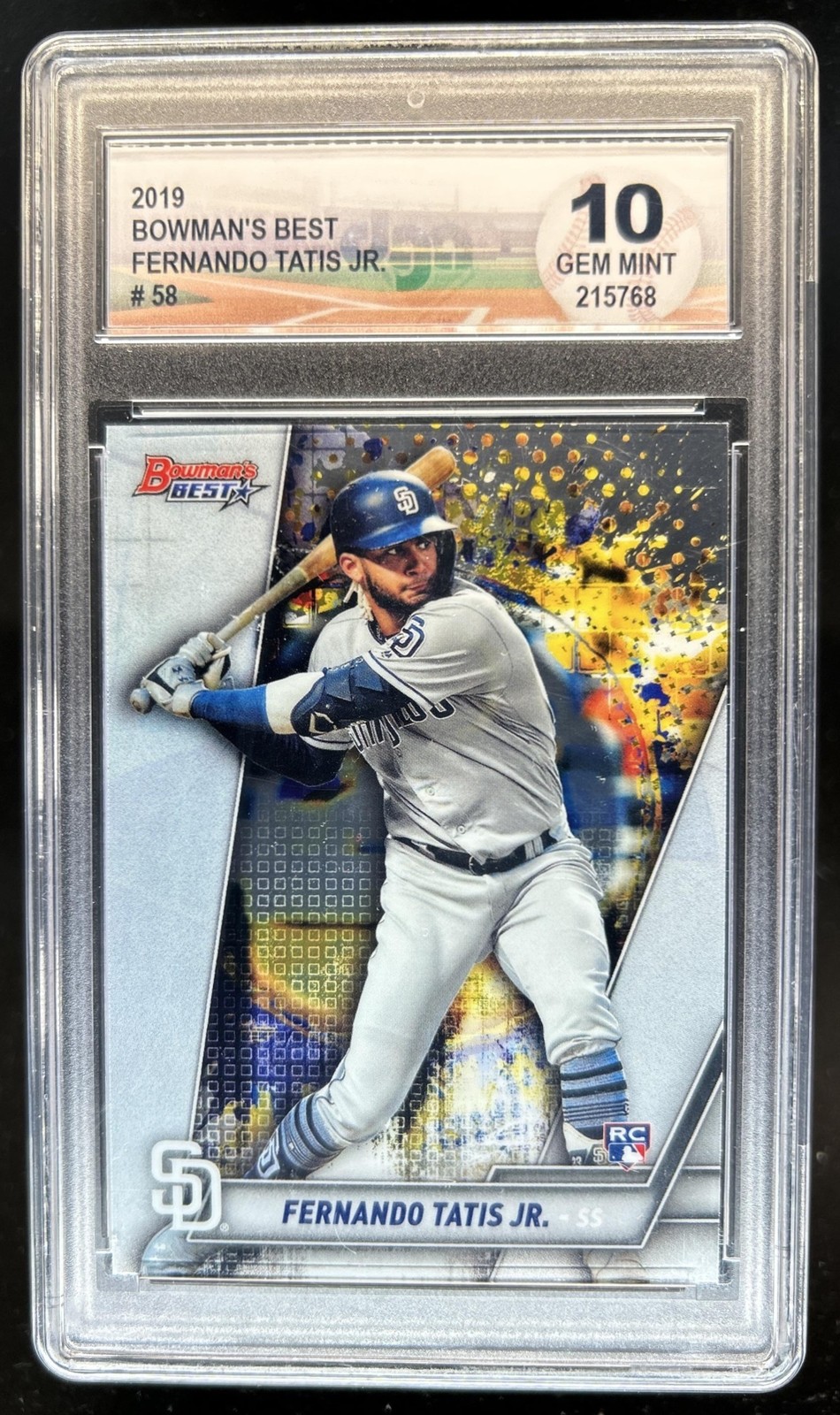 2019 Bowman's Best Fernando Tatis Jr. RC Rookie #58 Padres DA 10