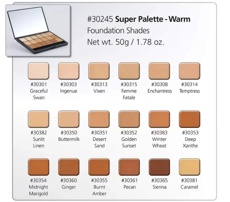 Base GRAFTOBIAN Glamour Crème Ultra HD Super Paleta - CÁLIDA Foto 2 de 4