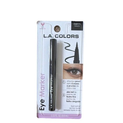 L.A. COLORS Liquid Eyeliner Black Smudge Proof Cruelty-Free Slim Felt Tip