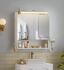 Bathroom Mirror Cabinet With LED Lights, Bathroom Wall Cabinet, Bathroom Cabinet
