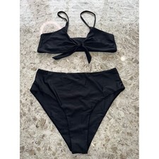 Blooming jelly Black Bikini Top and Bottom Set