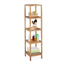 Estanteria baño estante de madera organizador vertical 5 estantes fácil montaje