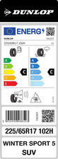 Dunlop Winter Sport 5 SUV 225/65 R17 102H M+S Winterreifen