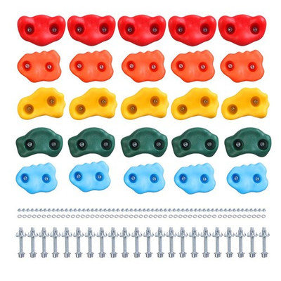 #ad 25 Rock Climbing Holds for Kids Climber With Hardware Wall Holds and Grips f... $42.42