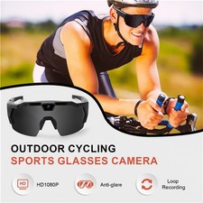 1080P HD Polarized Sports Camera Sunglasses 120 Wide Angle Video Recorder