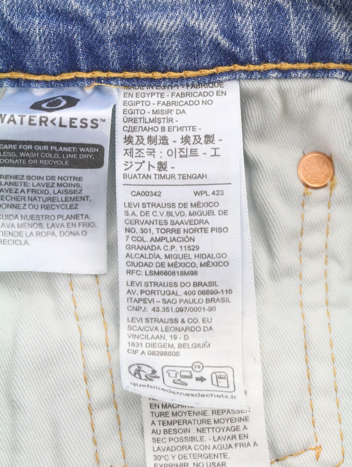 Levi's 405 Men's Shorts W29 Denim Blue Faded Zip Front Big E image 8