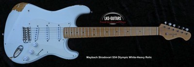 Maybach STRADOVARI S54 Olympic  White Heavy Relic incl. Maybach Case und Ple...