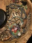 Large Vintage Old Costume Jewelry Lot Glass Stones Shell Signed Unsigned