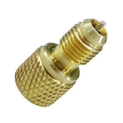 R134A Refrigerant Tank Adapter, 1/4'' SAE Male Flare to 1/2'' ACME Female, Solid