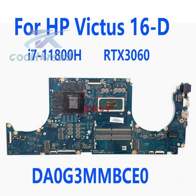 For HP Victus 16-D Laptop Motherboard i7-11800H RTX3060 DA0G3MMBCE0 M54828-601
