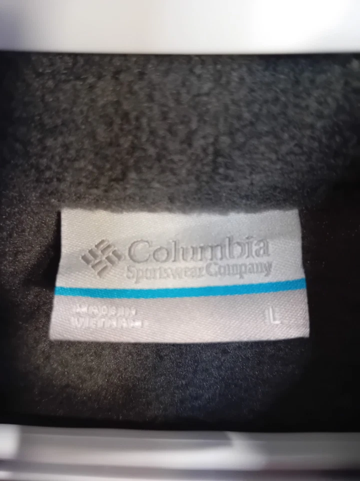 Sudadera Columbia Fleece Pullover Mujer Grande Gris Y Rosa Bloques de Color Foto 3 de 4