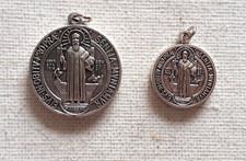 St BENEDICT  TRADITIONAL ROUND MEDALS    Made in Italy