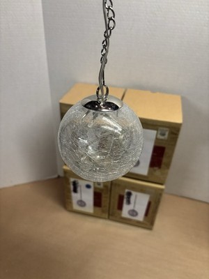 Pottery Barn Hanging Glass Sphere/Globe Lot of 4, New Open Box, 4  Round