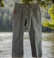 Wrangler RIGGS Workwear Mens Brown Carpenter Work Pants 35X30 Green Ripstop