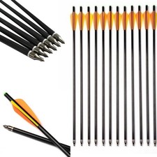 12Pcs 20" Crossbow Bolts Fiberglass Shaft OD 8 mm Suitable for Target Practice